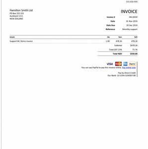 Xero Custom Invoice Template Ready to use