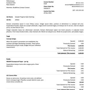 WorkflowMax Progress Claim Invoice Vertical